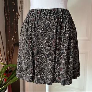 Urban Outfitters printed skater skirt w/ side pockets